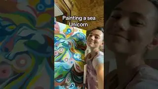 Painting a sea unicorn #art #paint #painterly #artandcraft #colourful #painter #artist #artprojects