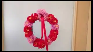 How to Make Door Hanging with Crepe Paper Flowers