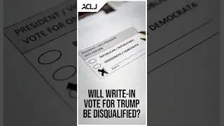 Will Write-in Vote for Trump Be Disqualified? #trump #election #shorts