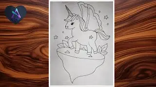 🦄 Magical Unicorn Drawing | Step-by-Step Easy Sketch l how to draw magical unicorn drawing #drawing