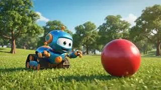 Robot Chasing Ball Animation #shorts #shortvideo