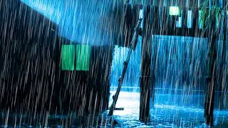 Deep Sleep Rain on Tin Roof ⛈️ Thunder ASMR for Stress Relief & Focus