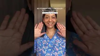 No foundation or concealer makeup tutorial with only 3 products #shorts #easymakeup #everydaymakeup
