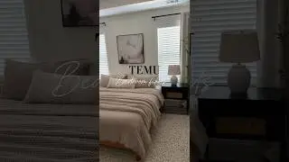 Unboxing affordable bedroom decor from Temu! #temu #bedroom #temuhaul #unboxing #shorts