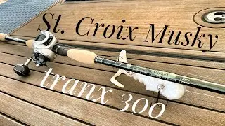 St Croix legend Elite musky Shimano Tranx 300