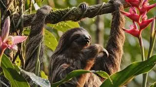 Adorable Sloth Hanging 
