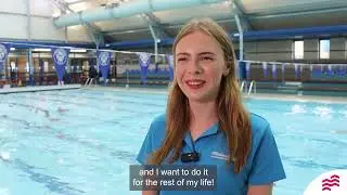 Chloe explains how she genuinely loves being a swimming teacher.