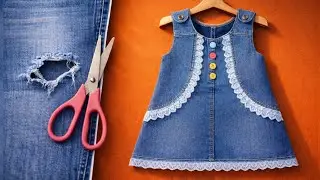 👉👖 Don’t Toss Your Old Jeans —✂️ Make This Beautiful Dress Instead