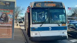 ᴴᴰ MTA NYCT: 2009 Orion VII NG Hybrids #4343/#4360 on the Q12 Bus @ Northern Blvd/Bell Blvd.