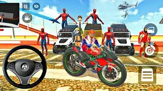 🤯Indian Thift Auto 3D Game 🦚 All Cartoon Spiderman Ben 🔟 Ironman 🎉 Playing As Lot's of Police Jeep 🥳