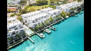 DIRECT WATER VIEWS FROM UNIQUE LUXURY TOWNHOUSE IN MIAMI BEACH
