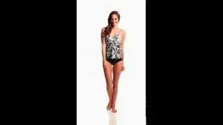 Jantzen Monotone Floral Underwire D-Vour Tankini Top (D/DD Cup) | SwimOutlet.com