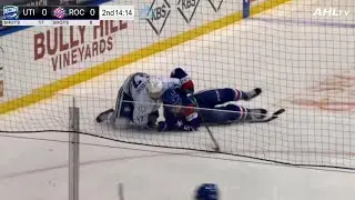 Sven Baertschi Tackles Casey Fitzgerald After Missed Hit