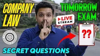 LIVE | Company Law Secret Exam Questions 2026| Cu Exam |Bcom Sem 5