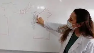 (Yakası Üçgen pencereli) Basit Modelli Yaka çalışması, Bluz ve Elbiseler için.