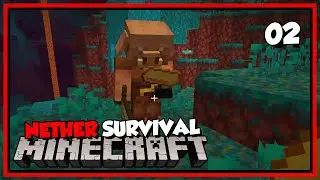 Nether Survival #002 - pierwszy handel z Piglinami | Minecraft 1.16