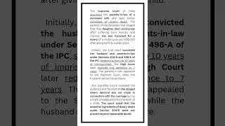 Supreme Court Acquits In-Laws in Dowry Death Case | Dowry Demand Not Proven | S.304-B IPC