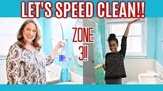 SPEED CLEAN WITH ME!! || BATHROOM ZONE 3 || WHAT DO CLEANING SYSTEMS CONSERVE ENERGY?