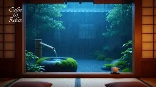 Sleep Within 3 Minutes | Soothing Rain & Water Sounds | Japanese Zen Garden Ambience