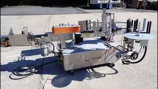 Quadrel Model RH Versaline Automatic Pressure Sensitive Wraparound Labelling Machine-Stock# 73198005