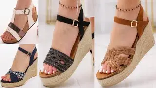 LATEST 2023 COMFORTABLE WEDGES STYLE SANDALS DESIGNS FOR WOMEN LATEST WEDGE HEEL FOOTWEAR COLLECTION