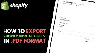 How to Export Shopify Bills in .PDF Format