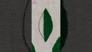 Latest leaf Stitch Tutorial !! Embroidery leaf stitch for beginners | EmbroideryArt Zone #shorts