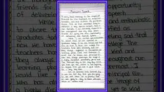 Best Farewell Speech in English | Emotional & Short Speech for Students #shorts