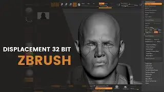 Criando Displacement 32 Bit  - ZBrush para Maya/Arnold