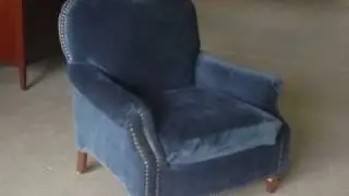 SUPERB OVERSIZED English Deco Club Chair! Nailhead Trim!