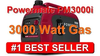 Powermate PM3000i 3 000 Watt Gas Powered Portable Inverter Generator Ultra Quiet Perfor - B08L9RHMV5