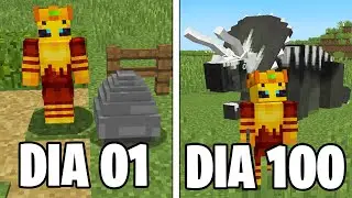 SOBREVIVI 100 DIAS NO MUNDO DE DINOSSAUROS MINECRAFT O FILME