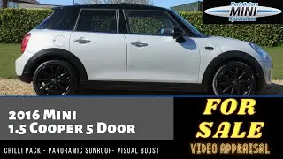 2016 Mini Cooper 5 Door Chilli Pack White Silver