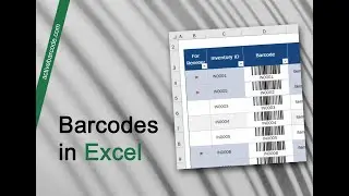 Excel: Create multiple barcodes from cells