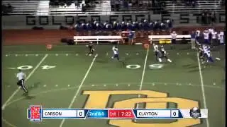 Clayton Valley's #3 Miles Harrison rushes for an 85 yard touchdown.