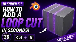 How to Add a Loop Cut in Blender 5.1 (Fastest Method)