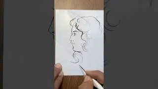 Woman sketch #artshorts #trendingshorts #artpractice #womanillustration
