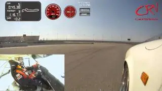 Rich Yochum driving fast at Auto Club Speedway during a Porsche Owners Club PDS