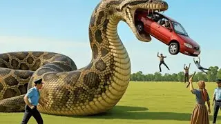 Brave Heroes Save Poor Lady From Ferocious Giant Python&rsquo;s Attack🐍🐄