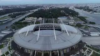 4К drone - стадион Санкт-Петербург, ЗСД, Лахта Центр без монтажа :)