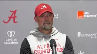 Alabama football OC Ryan Grubb talks naming Ty Simpson starting quarterback (via Alabama Athletics)
