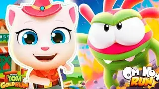 Tom Gold Run vs Om Nom Run 🏃&zwj;♂️🍬 | Endless Runner Challenge | KM Game Play
