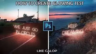 How to create Glowing texts Like calop | photoshop tutorial l