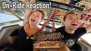 Riding Wildcat's Revenge at Hersheypark! AWESOME RMC Hybrid Coaster!