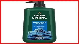 Irish Spring Men's Body Wash with Pump, Moisture Blast, Men's Shower Gel, 30 Oz Pump