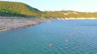 Hippie Hollow Park Clothing Optional Drone Clip Lake Travis and Beach Hiking, Swimming, Boating