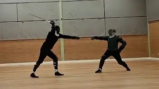 HEMA Sparring - basket-hilted sword