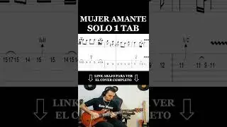 MUJER AMANTE - Rata Blanca｜SOLO 1 TAB #shorts #tab #guitar #tutorial