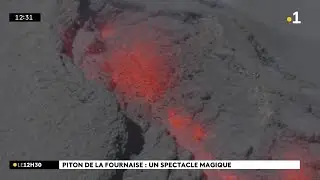 Ce sont les premières images aériennes du Piton de la Fournaise. Le volcan est entré en éruption