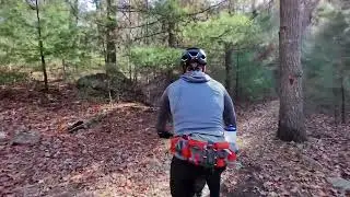 Drone footage of a mountain bike ride thru Lynn Woods 